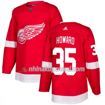 Detroit Red Wings Dresy Jimmy Howard 35 Červená 2017-2018 Adidas Authentic - Pánské Detroit Red Wings Dresy Jimmy Howard 35 Červená 2017-2018 Adidas Authentic - Pánské